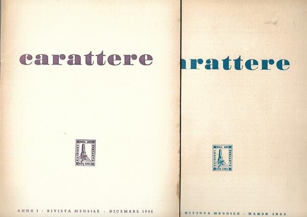 CARATTERE - ANNO I - 1955 - 10 FASCICOLI