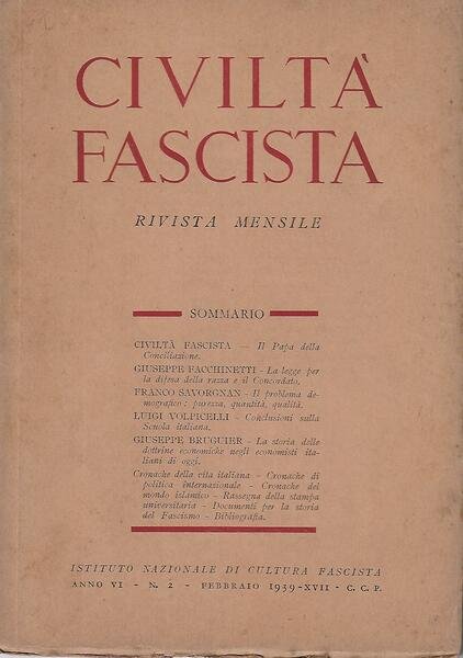 CIVILTA' FASCISTA - ANNO VI N.2 - FEBBRAIO 1939