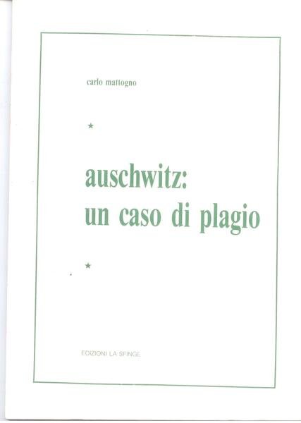 AUSCHWITZ: UN CASO DI PLAGIO