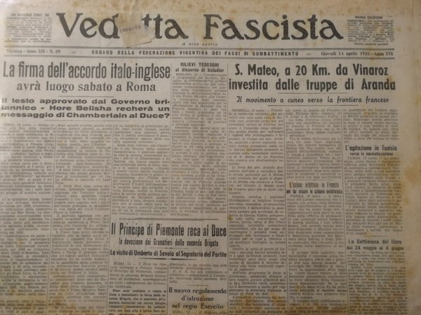 IL POPOLO D'ITALIA 14 APRILE 1938