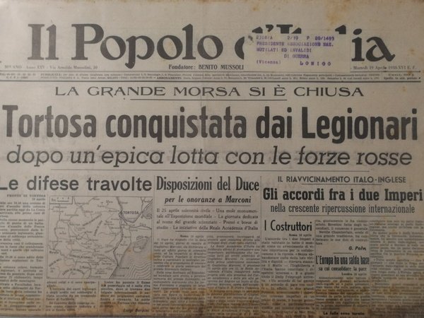 IL POPOLO D'ITALIA 19 APRILE 1938