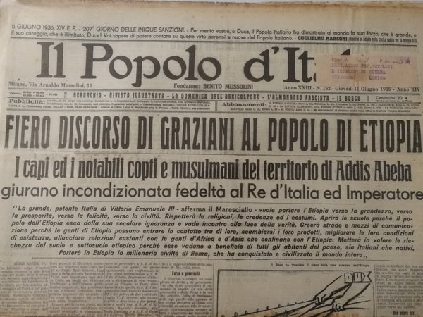 IL POPOLO D'ITALIA 11 GIUGNO 1936