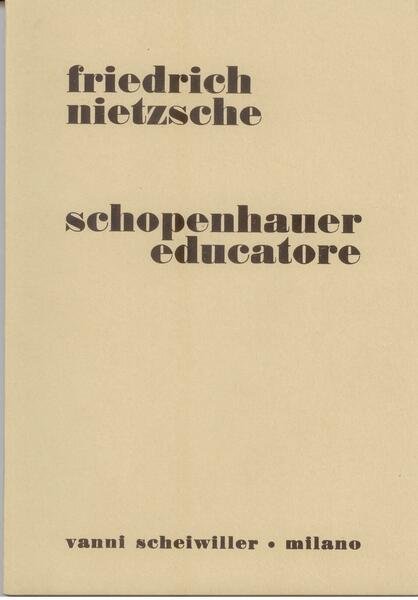 SCHOPENHAUER EDUCATORE