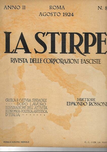 LA STIRPE - ANNO II - N 8 AGOSTO 1924