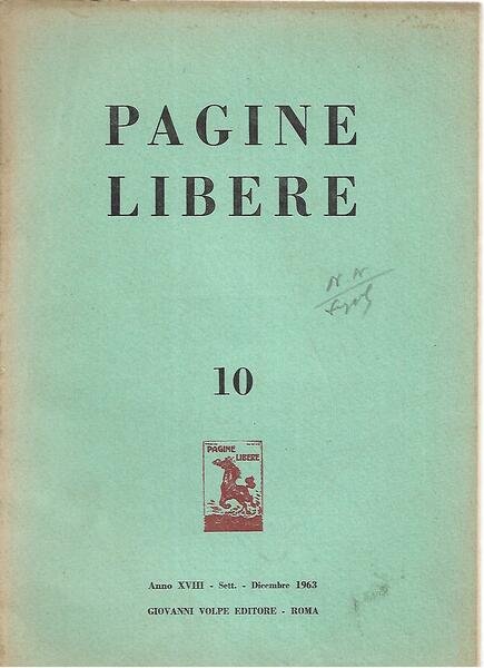 Pagine Libere - rivista diretta da Vito Panunzio - anno …