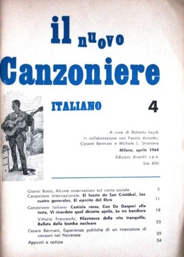 Il nuovo canzoniere italiano. 4. A cura di Roberto Leydi …