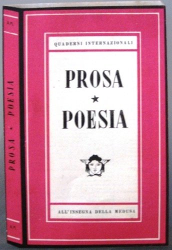 Prosa. Poesia.