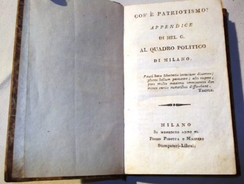 Cos'è patriottismo? UNITO A: Apologia al quadro politico di Milano …