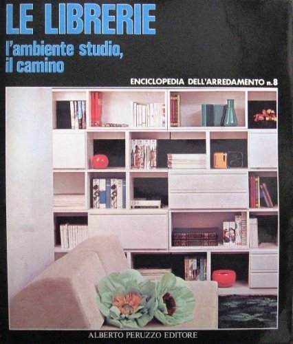 Le librerie, l'ambiente studio, il camino.