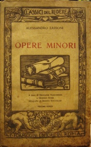 Opere minori. Volume terzo. A cura di Giovanni Nascimbeni e …