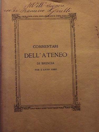 Commentari dell'ateneo di Brescia per l'anno 1880.