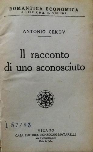 Il racconto di uno sconosciuto. L'albero e la foglia. Stingaree. …