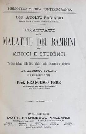 Trattato delle malattie dei bambini per medici e studenti. Versione …