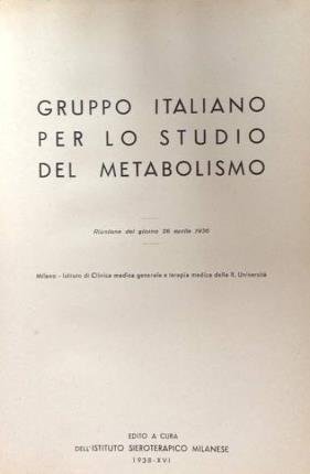 Gruppo italiano per lo studio del metabolismo. Riunione del giorno …