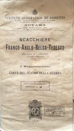 Scacchiere franco-anglo-belga- tedesco alla scala 1: 1000000. 1° supplemento alla …