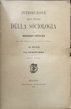 Introduzione allo studio della sociologia. Con prefazione del Prof. Giuseppe …