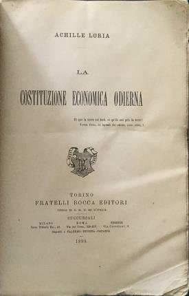 La costituzione economica odierna.