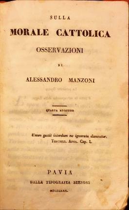 Sulla Morale Cattolica. Osservazioni. Quarta edizione.