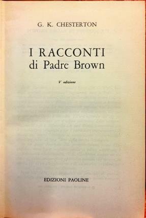 I racconti di Padre Brown. V edizione.