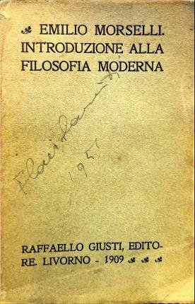 Introduzione alla filosofia moderna.