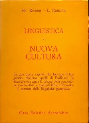 Linguistica e nuova cultura.