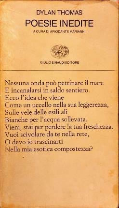 Poesie inedite. Thomas. A cura di Ariodante Marianni.