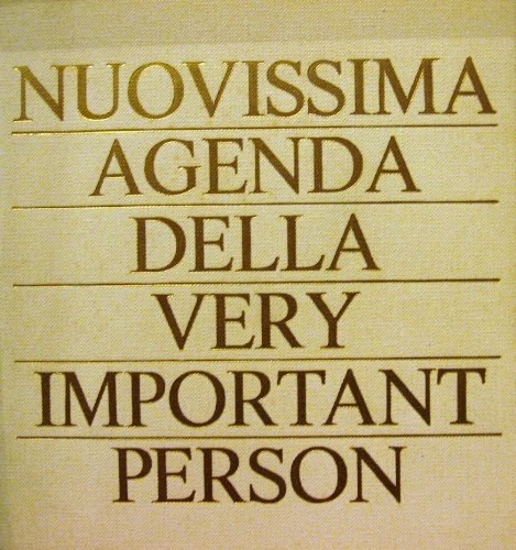 Nuovissima agenda della most very important person 1968.