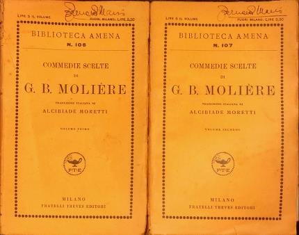 Commedie scelte di G. B. Molière. Due volumi.