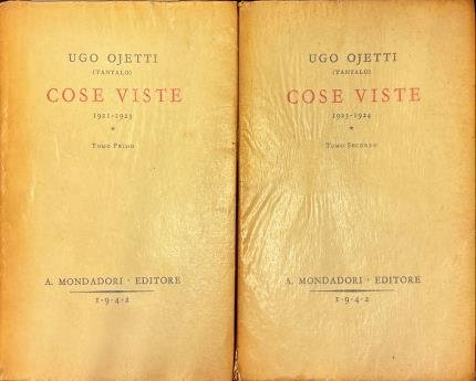 Cose viste 1921-1923, 1923-1924. Due tomi.