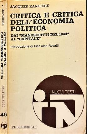 Critica e critica dell' economia politica.