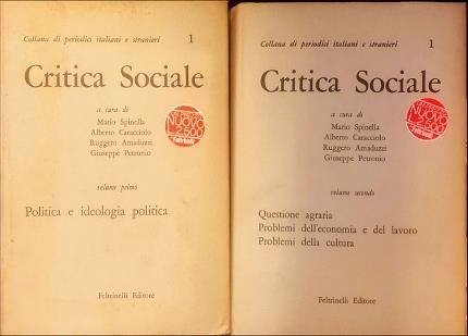 Critica sociale. Due volumi.