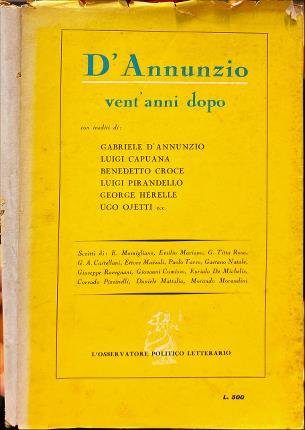 D' Annunzio vent' anni dopo.