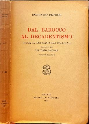 Dal Barocco al Decadentismo.