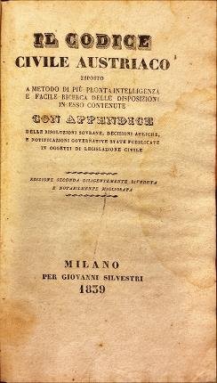 Il Codice Civile Austriaco.