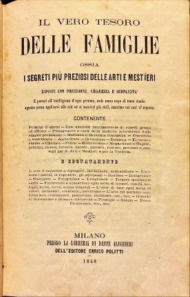 Il vero tesoro delle famiglie ossia i segreti più preziosi …