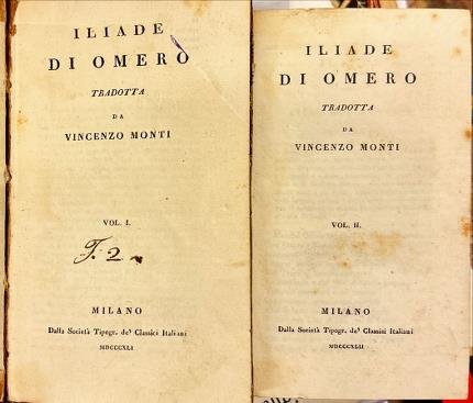 Iliade. Due volumi.