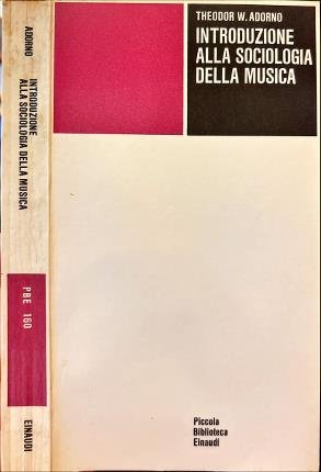 Introduzione alla sociologia della musica.