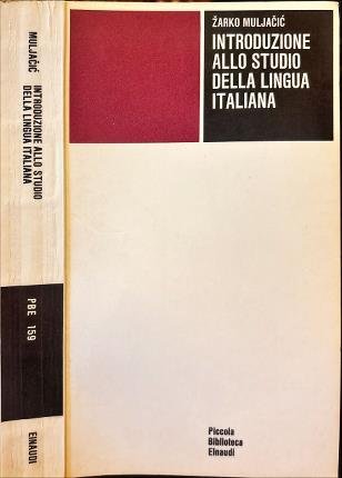Introduzione allo studio della lingua italiana.