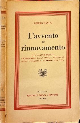 L' avvento del rinnovamento.