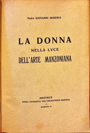 La donna nella luce dell'arte manzoniana.