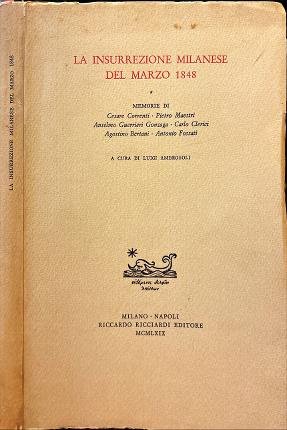 La insurrezione milanese del marzo 1848.