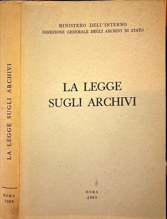 La legge sugli archivi.