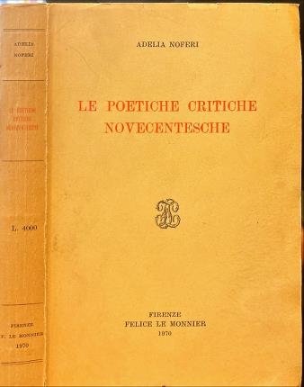 Le poetiche critiche novecentesche. | Immagine principale