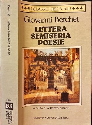 Lettera semiseria. Poesie.