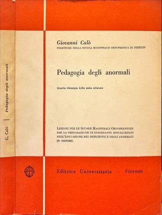 Pedagogia degli anormali.