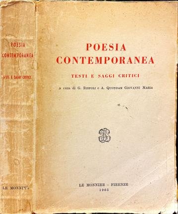 Poesia contemporanea. Testi e saggi critici.