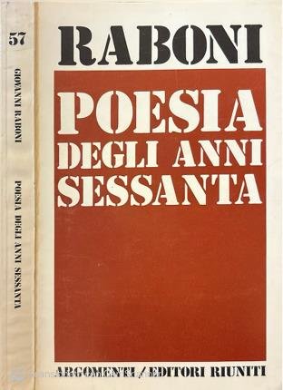 Poesia degli anni sessanta. | Immagine principale