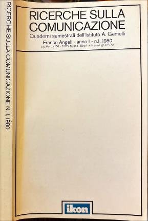 Ricerche sulla comunicazione.