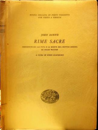 Rime sacre. John Donne.