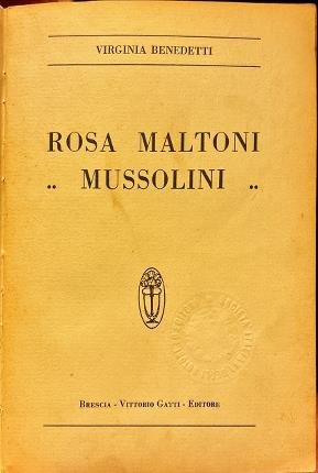 Rosa Maltoni Mussolini.